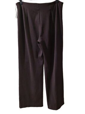 J. McLaughlin Brown Carter Wide-Leg High-Rise Pants - sz 8